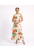 Hand Painted Rayon Halter Dress
